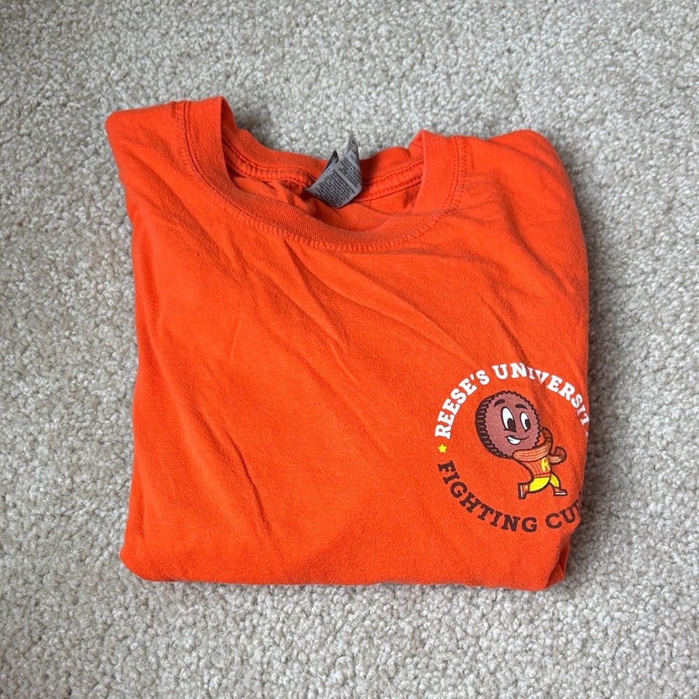 Orange Graphic Tee with Reese's University Mascot UNISEX